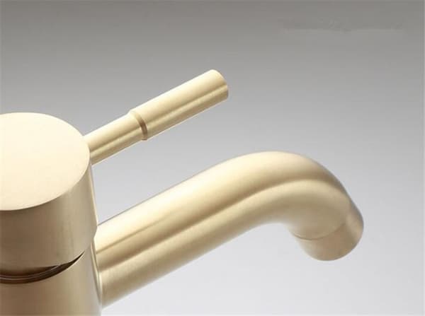 Badeværelsesarmatur Vask Installation Et-grebs Rustfrit Stål Guld 16cm