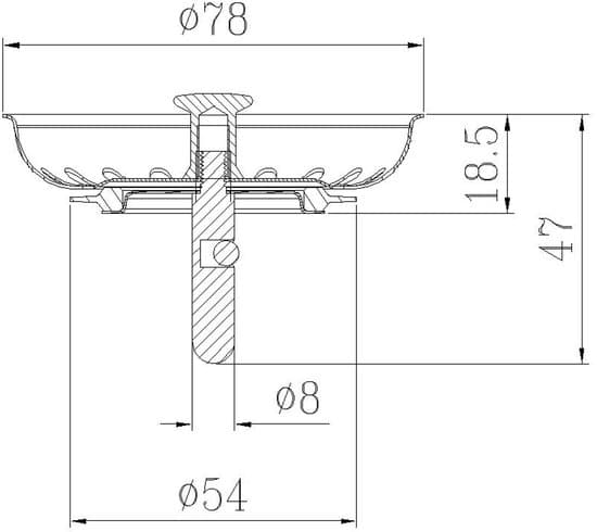 79 mm diskbänkssil i rostfritt stål (2-pack) - Multifunktionell diskbänkspropp och sil