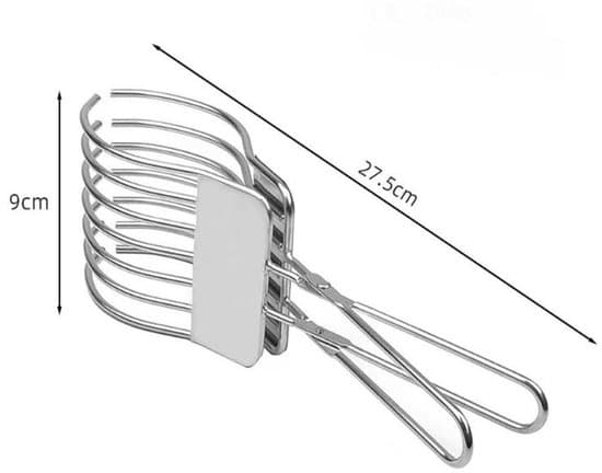2-delat köksredskap i rostfritt stål för köttskärning, grillning och servering (silver)