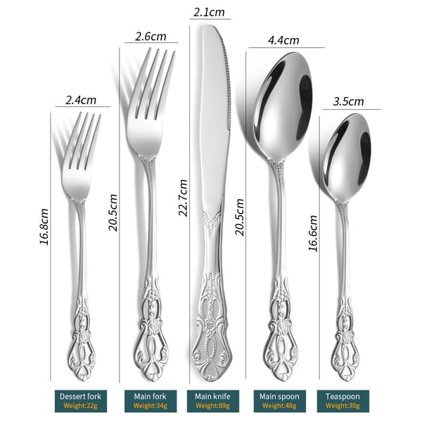 5-delat bestickset i silver SS