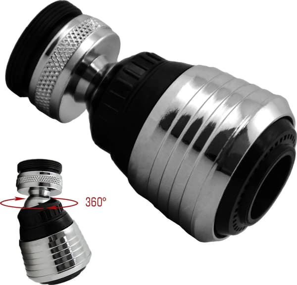 360° roterende brusehoved, vandbesparende luftblander, vandbesparende ventil, flowregulator
