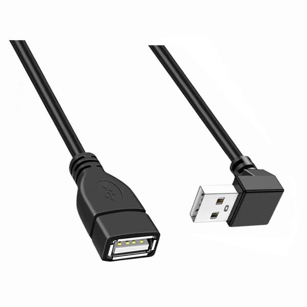 USB 2.0 Stik Adapter Forlænger Kabel 90° Bøj Ned