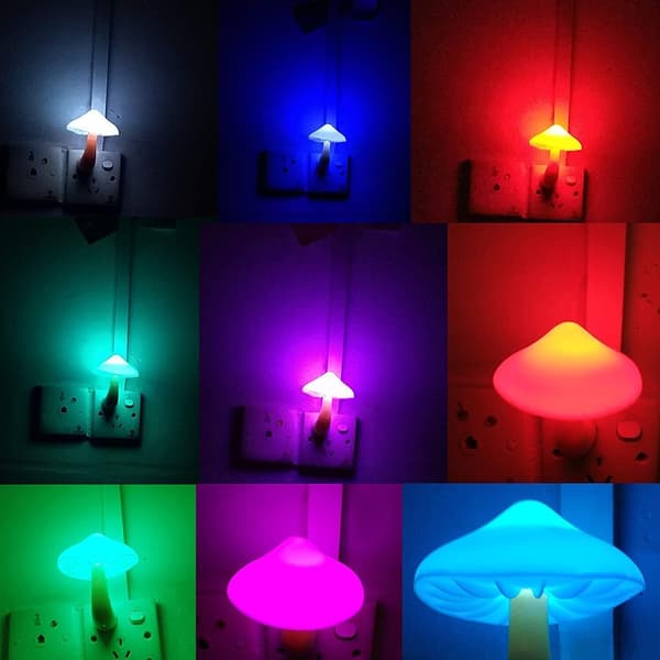 3 LED-natlamper Svamp Gradient Lys Sensor Indsættelig Væg Hjem Indretning