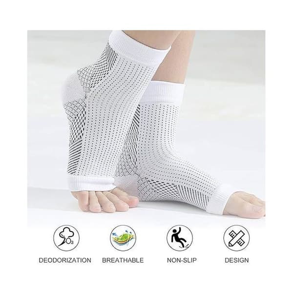 Fire-pak kompressionsstrømper, unisex, ankelstøtte - S