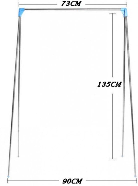Ekstra stort foldbart tørrestativtårn (135x90x73cm), bærbart tøjtørrestativ.
