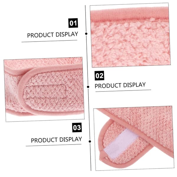 Todelt multifunktionelt makeup-hårbånd til piger, vaskbart hårbånd, ansigtsvask og kropsvask, pink.