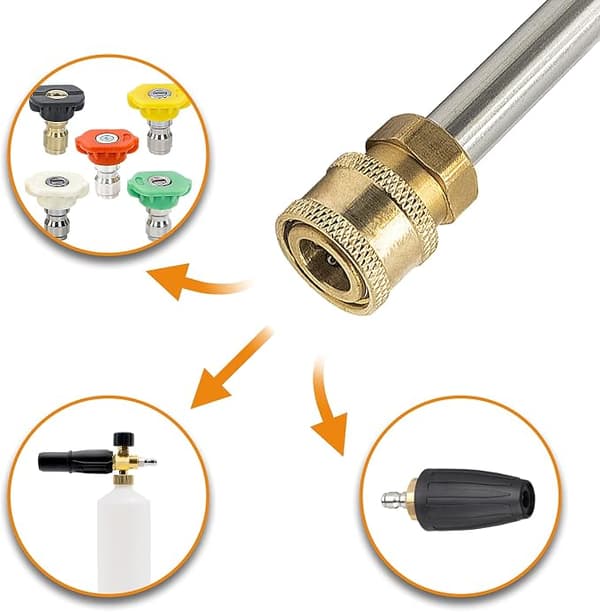 Högtryckstvättspistoladapter, 1/4\" snabbkoppling, för K2-K7.
