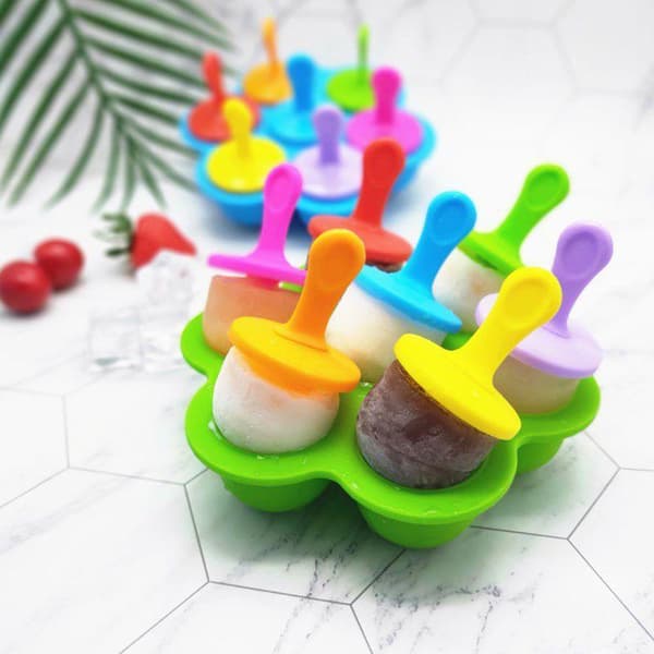 Cell Silikon Mini Isglassform Glassboll Lolly Maker Popsicle Form DIY Blå