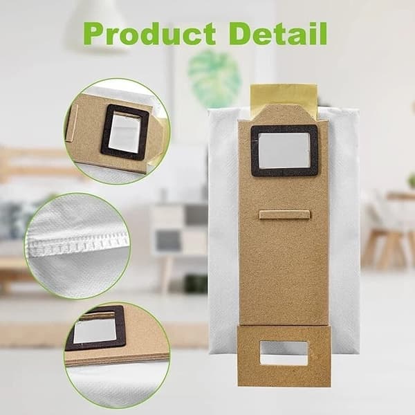 10-pack dammsugarpåsar för Xiaomi Roborock T7S/T7 Plus/S7 dammsugare