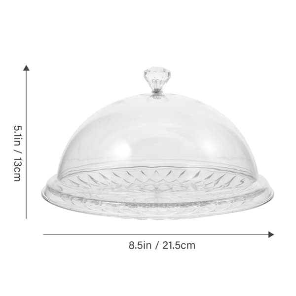 Tårtserveringsfat med transparent lock, dessertställ