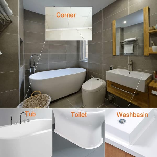 1 hvid toiletforsegling - 1,5 m lang