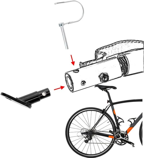 Kraftig cykelvagnskoppling (svart).