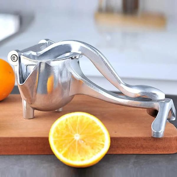 Citruspress, manuell citronpress, juicepress, apelsinpress, limepress, citruspress - silver