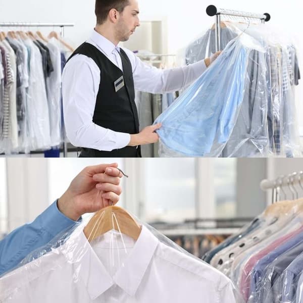 50-pack transparenta skyddande kostymväskor - 60 x 90 cm