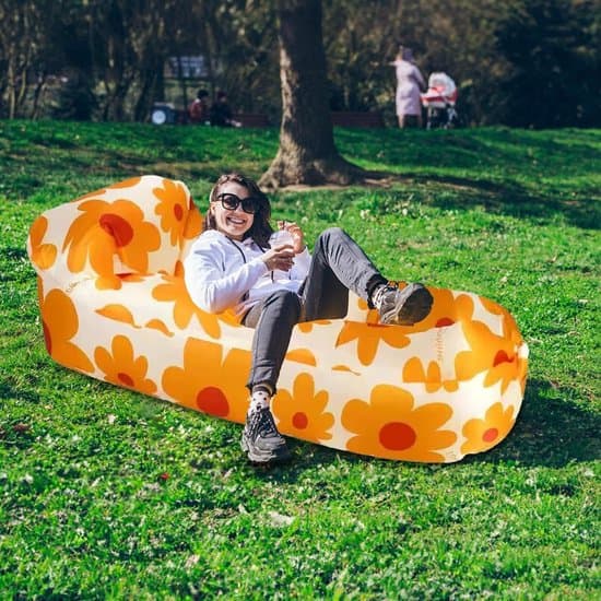 Oppustelig sofa til camping, bærbar luftsofa strandstol - Vandtæt oppustelig lang pool til poolpark
