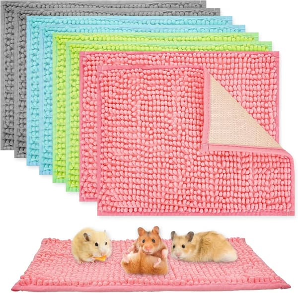 8 stycken marsvinsfoder tvättbar kaninburfoder 30*50cm marsvinullkuddar återanvändbara sängkuddar för små djur, kaniner