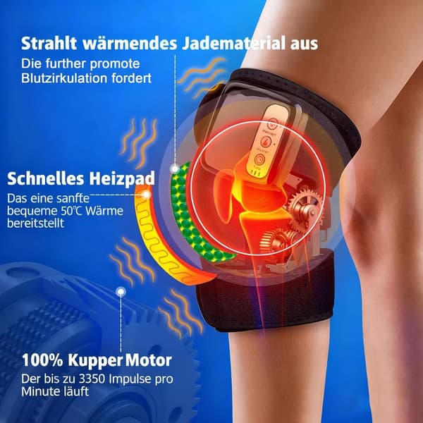 Massager, knæmassager, varmekompres, benmassager