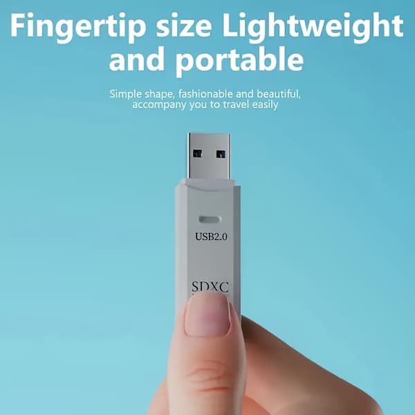 Mångsidig 2-i-1 höghastighets USB3.0-kortläsare stöder TF+SD dator surfplatta kamera laptop bil