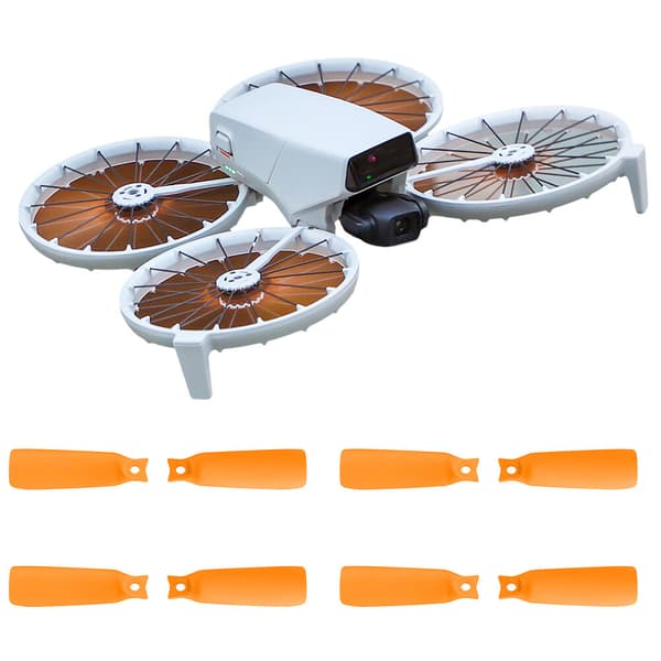 8 støjsvage propel-drone-tilbehør orange