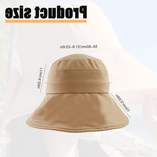 Dame solhat - bred skygge - foldbar - UV-beskyttelse - beige