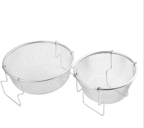 2-pak friturekurv i rustfrit stål - 18/22CM