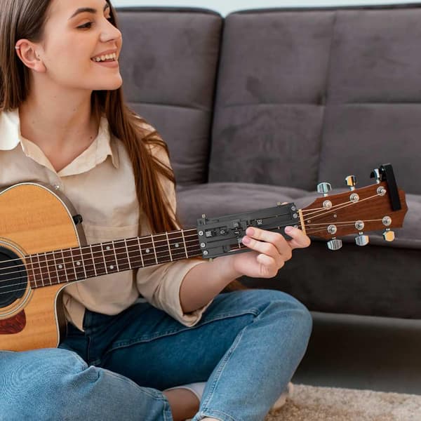 Gitarrackordpress, gitarrinlärningsverktyg för nybörjare (svart)