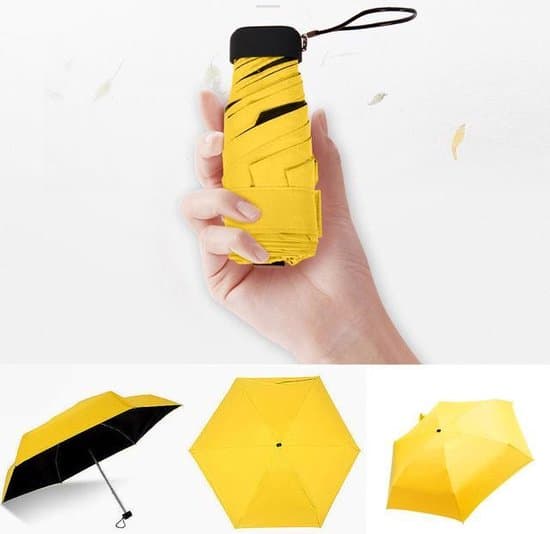 Lätt Paraply Mini Handväska - Gul