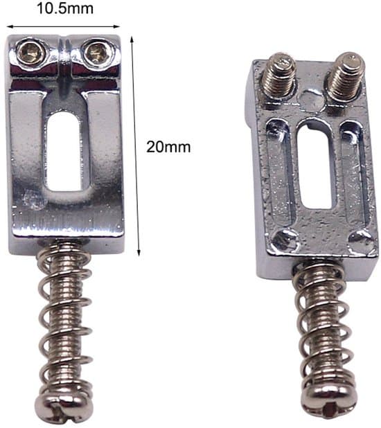 10 mm moderna gitarrstallar i rostfritt stål för elgitarr, originalfärg (set om 6)