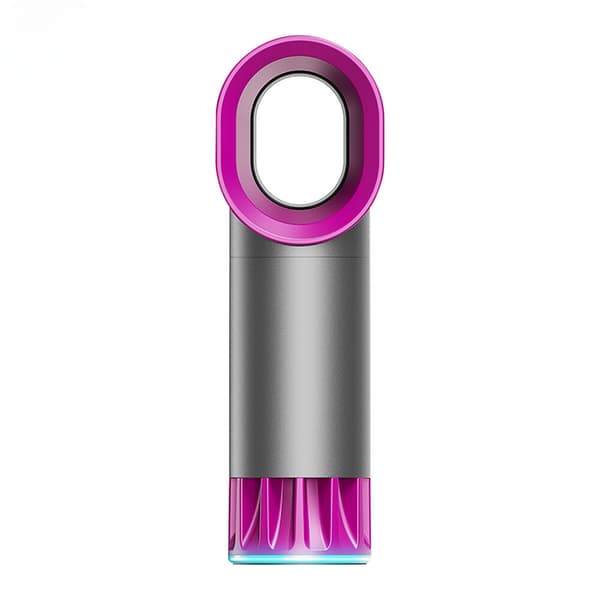 Bærbar USB Genopladelig Blæser Håndholdt Mini Luftkøler Bladeless - Grå Farveblok