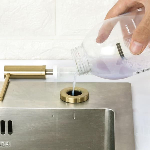 Sæbedispenser Champagne Guld Rustfrit Stål Pladepumpe Lotion Indbygget Flaske