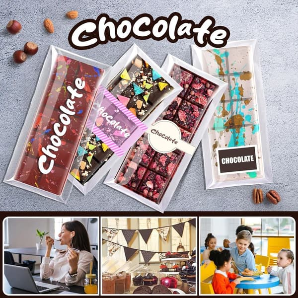 Chokoladebarforme med 100 stk. formposer Praline Slikforme Silikone Chokoladeforme