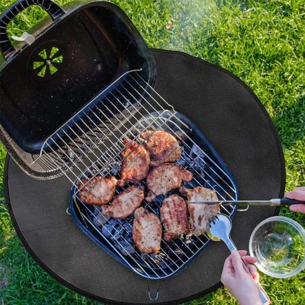 Genanvendelig grillmåtte, 76 cm i diameter, egnet til gas-, kul- og elektriske griller.