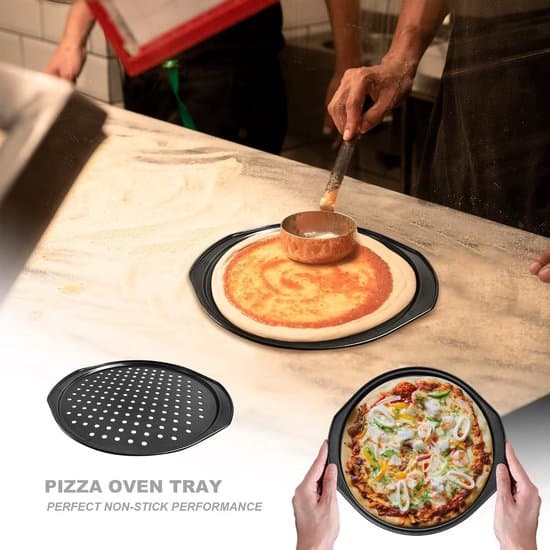 Pizzaplattor 2-pack - Perforerade och non-stick - För ugn - Jämn värmefördelning