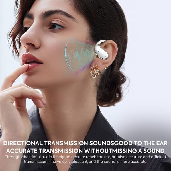Trådløse OWS Open-Ear Hovedtelefoner Dynamisk Ørekrog Vandtætte Bluetooth Øretelefoner Sort