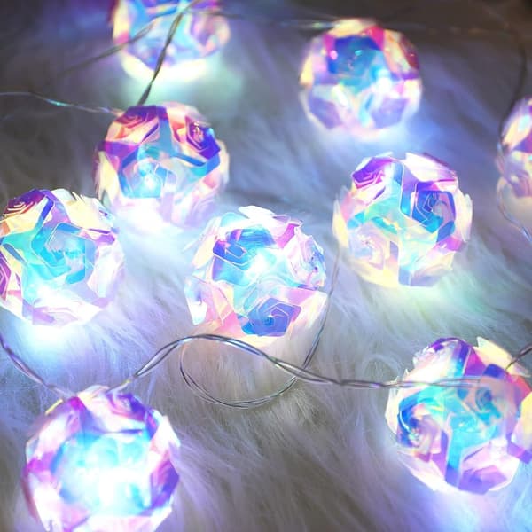 20 LED pallomainen diskomirrorivalosarja 3m USB-akku