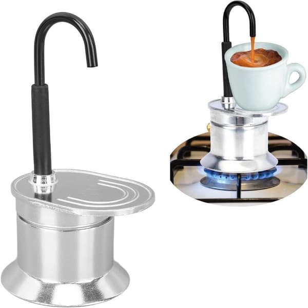 Pladsbesparende 1-kops kaffekande Bærbar espressomaskine til komfur