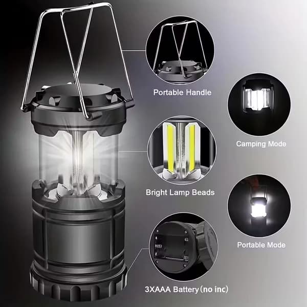 Klar LED Campinglampe - Nødlys, Velegnet