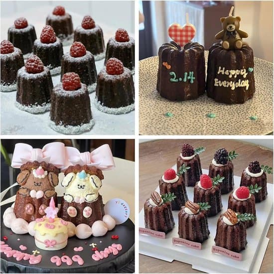 18-hul Mini Silikone Cannelé Bageforme, 3,5 mm Non-Stick Muffinsforme til Franske Canele, Chokolade & Mousse