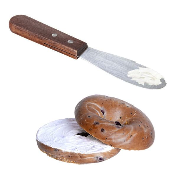 4 stk. smørknive i rustfrit stål med lige kant, bred smørknivsæt