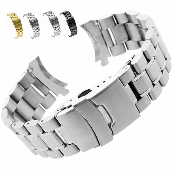 Højkvalitets massivt rustfrit stål herre metalarmbånd 20mm - sort