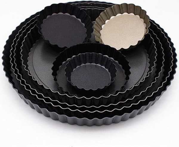 Minipajformar, 6 minipajformar, 12 cm i diameter, non-stick-beläggning.