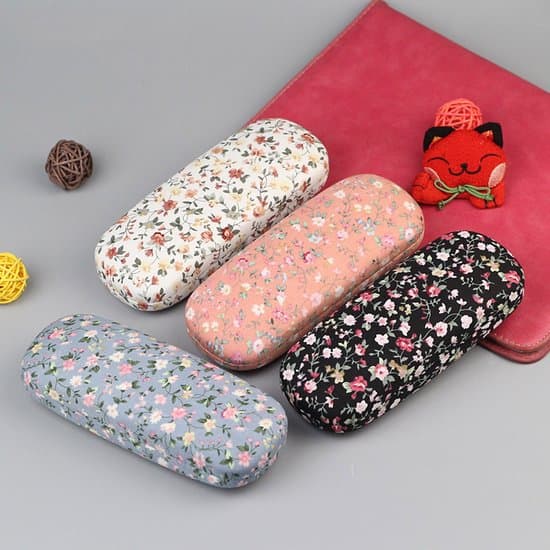 4-pack tyg hårda glasögon- och solglasögonfodral