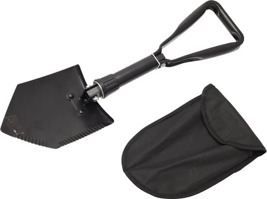 Vikbar 3-vägs campingspade - Svart
