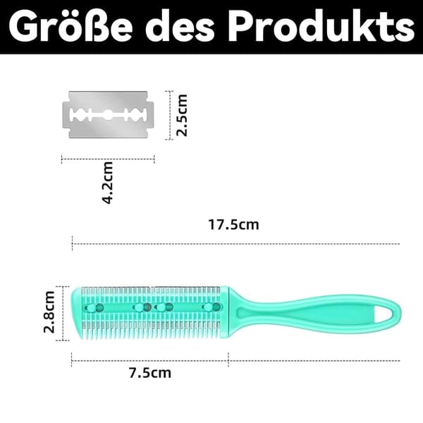 3-delt tilspidset kam sæt, herrefrisørkam, DIY frisør rustfrit stål blade