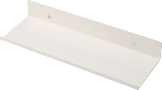2-pack väggmonterade flytande hyllor i kolstål (30 cm, vit)