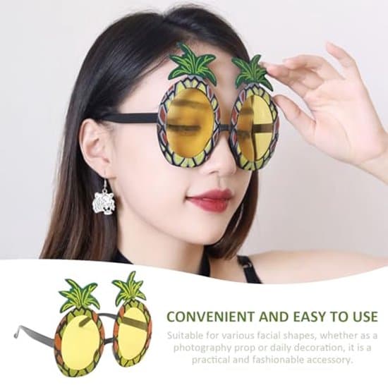 2 par ananas solbriller - gule - sjove tøjtilbehør