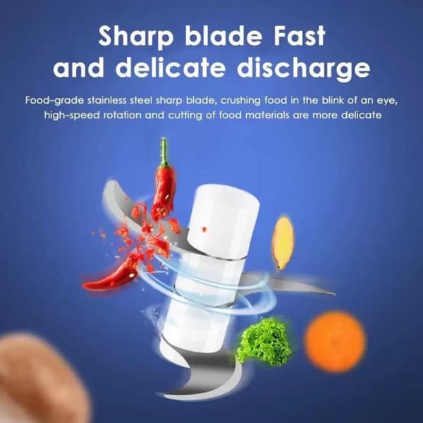 Gratis USB Mini Elektrisk Madhakker 250ml Bærbar Blender Hvidløg