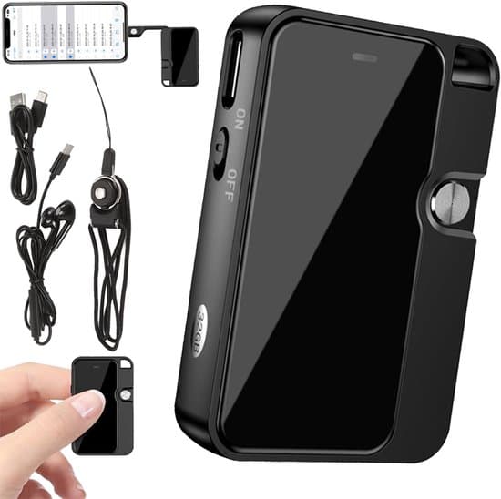 Mini stemmeoptager, multifunktionel støjreducerende optageenhed med lang batterilevetid og direkte OTG-forbindelse