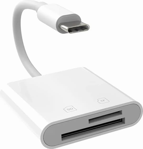 I56 USB-C SD TF-kortlæser Cbl. Adapt. 2-i-1, egnet til iPad Pro, Mac & Android-enheder