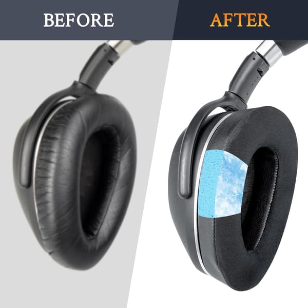 1 par sorte støjisolerede ørepuder i memoryskum til Sennheiser PXC550 MB660